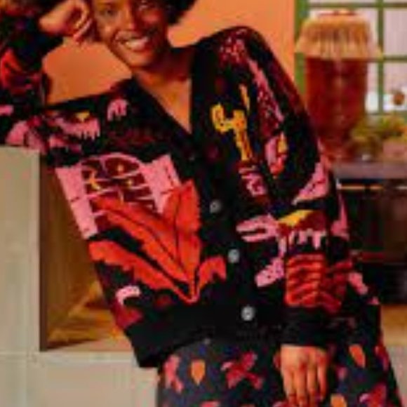FARM Rio Black Tropical Magic Cardigan - Picture 3 of 15